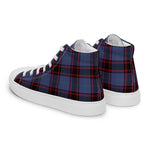 Plaid Tartan Men High Top Sneakers Clan Rutherford Hunting Plaid Converse High Tops Sneakers, Converse Christmas Sneakers