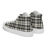 Plaid Tartan Men High Top Sneakers Clan Scott Black White Ancient Plaid Converse High Tops Sneakers, Converse Christmas Sneakers