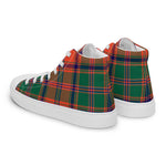 Plaid Tartan Men High Top Sneakers Clan Stewart of Appin Ancient Plaid Converse High Tops Sneakers, Converse Christmas Sneakers