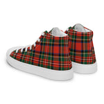 Plaid Tartan Men High Top Sneakers Clan Stewart Royal Modern Plaid Converse High Tops Sneakers, Converse Christmas Sneakers
