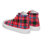 Plaid Tartan Men High Top Sneakers Clan Straiton Plaid Converse High Tops Sneakers, Converse Christmas Sneakers