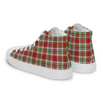 Plaid Tartan Men High Top Sneakers Clan MacAlister Dress Plaid Converse High Tops Sneakers, Converse Christmas Sneakers