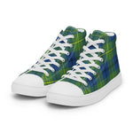 Tartan Men High Top Shoes Clan Johnston Ancient Plaid Converse High Tops Sneakers, Converse Christmas Sneakers Plaid High Top Shoes For Men