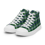 Tartan Men High Top Shoes Clan Johnston Dress Plaid Converse High Tops Sneakers, Converse Christmas Sneakers Plaid High Top Shoes For Men