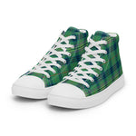 Tartan Men High Top Shoes Clan Kennedy Ancient Plaid Converse High Tops Sneakers, Converse Christmas Sneakers Plaid High Top Shoes For Men
