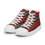 Tartan Men High Top Shoes Clan Kerr Ancient Plaid Converse High Tops Sneakers, Converse Christmas Sneakers Plaid High Top Shoes For Men