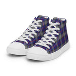 Tartan Men High Top Shoes Clan Kinnaird Plaid Converse High Tops Sneakers, Converse Christmas Sneakers Plaid High Top Shoes For Men