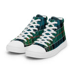 Tartan Men High Top Shoes Clan Kirkpatrick Plaid Converse High Tops Sneakers, Converse Christmas Sneakers Plaid High Top Shoes For Men