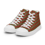 Tartan Men High Top Shoes Clan Leask Modern Plaid Converse High Tops Sneakers, Converse Christmas Sneakers Plaid High Top Shoes For Men