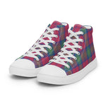 Tartan Men High Top Shoes Clan Lindsay Ancient Plaid Converse High Tops Sneakers, Converse Christmas Sneakers Plaid High Top Shoes For Men