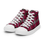 Tartan Men High Top Shoes Clan Little Plaid Converse High Tops Sneakers, Converse Christmas Sneakers Plaid High Top Shoes For Men