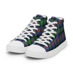 Tartan Men High Top Shoes Clan Logan Ancient Plaid Converse High Tops Sneakers, Converse Christmas Sneakers Plaid High Top Shoes For Men