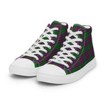 Tartan Men High Top Shoes Clan Logan Plaid Converse High Tops Sneakers, Converse Christmas Sneakers Plaid High Top Shoes For Men