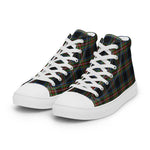 Tartan Men High Top Shoes Clan Lyle Plaid Converse High Tops Sneakers, Converse Christmas Sneakers Plaid High Top Shoes For Men