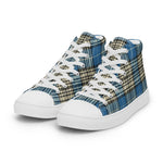 Tartan Men High Top Shoes Clan Napier Ancient Plaid Converse High Tops Sneakers, Converse Christmas Sneakers Plaid High Top Shoes For Men