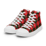 Tartan Men High Top Shoes Clan Nesbitt Plaid Converse High Tops Sneakers, Converse Christmas Sneakers Plaid High Top Shoes For Men
