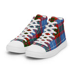 Tartan Men High Top Shoes Clan Newton Plaid Converse High Tops Sneakers, Converse Christmas Sneakers Plaid High Top Shoes For Men