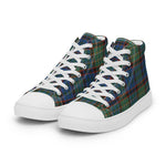 Tartan Men High Top Shoes Clan Nicolson Hunting Ancient Plaid Converse High Tops Sneakers, Converse Christmas Sneakers Plaid High Top Shoes For Men