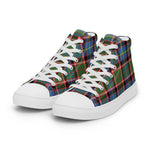 Tartan Men High Top Shoes Clan Norvel Plaid Converse High Tops Sneakers, Converse Christmas Sneakers Plaid High Top Shoes For Men