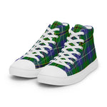 Tartan Men High Top Shoes Clan Turnbull Hunting Plaid Converse High Tops Sneakers, Converse Christmas Sneakers Plaid High Top Shoes For Men