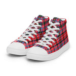 Tartan Men High Top Shoes Clan Udny Plaid Converse High Tops Sneakers, Converse Christmas Sneakers Plaid High Top Shoes For Men