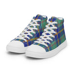 Tartan Men High Top Shoes Clan US Marine Plaid Converse High Tops Sneakers, Converse Christmas Sneakers Plaid High Top Shoes For Men
