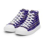 Tartan Men High Top Shoes Clan Ochterlony Plaid Converse High Tops Sneakers, Converse Christmas Sneakers Plaid High Top Shoes For Men