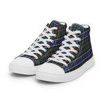 Tartan Men High Top Shoes Clan Ogilvie Hunting Modern Plaid Converse High Tops Sneakers, Converse Christmas Sneakers Plaid High Top Shoes For Men