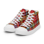 Plaid Tartan Men High Top Sneakers Clan Ogilvie Of Airlie Ancient Plaid Converse High Tops Sneakers, Converse Christmas Sneakers