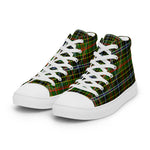 Plaid Tartan Men High Top Sneakers Clan Walkinshaw Plaid Converse High Tops Sneakers, Converse Christmas Sneakers