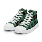 Plaid Tartan Men High Top Sneakers Clan Wallace Ancient Plaid Converse High Tops Sneakers, Converse Christmas Sneakers