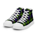 Plaid Tartan Men High Top Sneakers Clan Watson Modern Plaid Converse High Tops Sneakers, Converse Christmas Sneakers