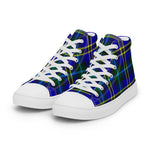 Plaid Tartan Men High Top Sneakers Clan Weir Modern Plaid Converse High Tops Sneakers, Converse Christmas Sneakers
