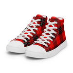 Plaid Tartan Men High Top Sneakers Clan Wemyss Plaid Converse High Tops Sneakers, Converse Christmas Sneakers