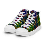 Plaid Tartan Men High Top Sneakers Clan Whitelaw Modern Plaid Converse High Tops Sneakers, Converse Christmas Sneakers