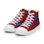 Plaid Tartan Men High Top Sneakers Clan Wishart Dress Plaid Converse High Tops Sneakers, Converse Christmas Sneakers