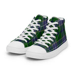 Plaid Tartan Men High Top Sneakers Clan Wishart Hunting Plaid Converse High Tops Sneakers, Converse Christmas Sneakers