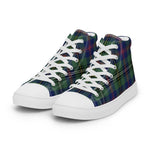 Plaid Tartan Men High Top Sneakers Clan Wood Plaid Converse High Tops Sneakers, Converse Christmas Sneakers