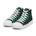 Plaid Tartan Men High Top Sneakers Clan Young Plaid Converse High Tops Sneakers, Converse Christmas Sneakers