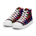 Plaid Tartan Men High Top Sneakers Clan Pennycook Plaid Converse High Tops Sneakers, Converse Christmas Sneakers