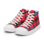 Plaid Tartan Men High Top Sneakers Clan Pitblado Plaid Converse High Tops Sneakers, Converse Christmas Sneakers
