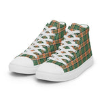 Plaid Tartan Men High Top Sneakers Clan Pollock Hunting Plaid Converse High Tops Sneakers, Converse Christmas Sneakers