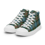 Plaid Tartan Men High Top Sneakers Clan Porterfield Plaid Converse High Tops Sneakers, Converse Christmas Sneakers
