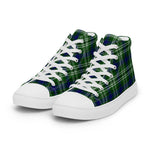 Plaid Tartan Men High Top Sneakers Clan Purves Plaid Converse High Tops Sneakers, Converse Christmas Sneakers