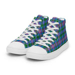 Plaid Tartan Men High Top Sneakers Clan Ralston Plaid Converse High Tops Sneakers, Converse Christmas Sneakers