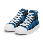 Plaid Tartan Men High Top Sneakers Clan Ramsay Blue Ancient Plaid Converse High Tops Sneakers, Converse Christmas Sneakers