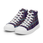 Plaid Tartan Men High Top Sneakers Clan RCAF Plaid Converse High Tops Sneakers, Converse Christmas Sneakers
