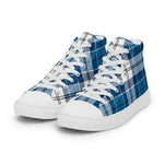 Plaid Tartan Men High Top Sneakers Clan Roberton Plaid Converse High Tops Sneakers, Converse Christmas Sneakers