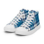 Plaid Tartan Men High Top Sneakers Clan Robertson Plaid Converse High Tops Sneakers, Converse Christmas Sneakers