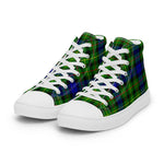 Plaid Tartan Men High Top Sneakers Clan Rollo Plaid Converse High Tops Sneakers, Converse Christmas Sneakers